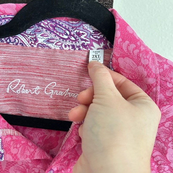 Robert Graham Vibrant Pink Casual Shirt - Picture 3 of 5
